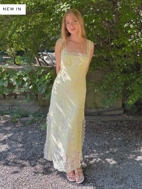 Hill House Dresses & Skirts - Hill House Home The Alba Dress in Yellow Trailing Lace Yellow White Size Medium